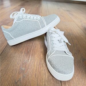 Authentic Louboutin glitter Vieira sneakers